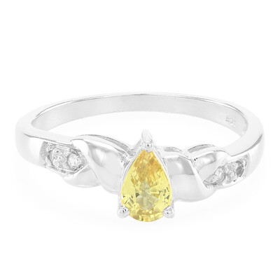 Anello in argento con Zaffiro Giallo