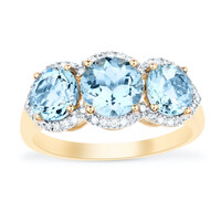Anello in oro con Acquamarina AAA