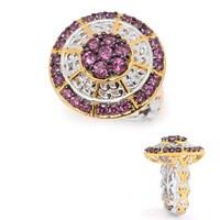 Anello in argento con Rodolite (Gems en Vogue)