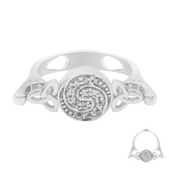 Anello in argento con Topazio Bianco