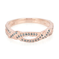 Anello placcato in oro con Diamante Fancy