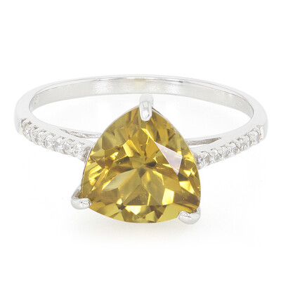 Anello in argento con Quarzo Champagne