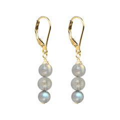 Orecchini in argento con Labradorite Bianca