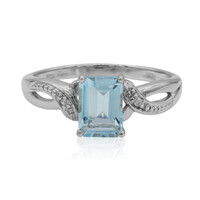Anello in argento con Topazio Blu Cielo