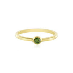 Anello in argento con Diamante Verde SI2