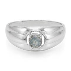 Anello da uomo in argento con Spectrolite
