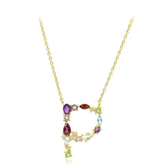 Collana in argento con Rodolite