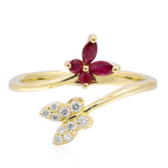 Anello in oro con Rubino Mozambico AAA (CIRARI)