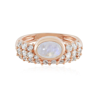 Anello in argento con Pietra di Luna Blu (KM by Juwelo)
