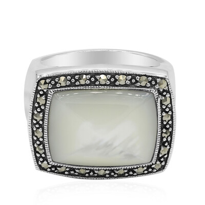Anello da uomo in argento con Madreperla
