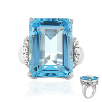Anello in argento con Topazio Blu Cielo