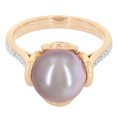 Anello in oro con Perla Kasumigaura