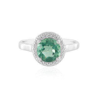 Anello in argento con Fluorite Blu Caraibico