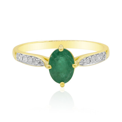 Anello in oro con Smeraldo Zambia (Adela Gold)