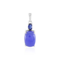 Ciondolo in argento con Calcedonio Blu