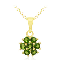Collana in argento con Diopside Russo