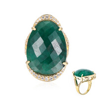 Anello in argento con Berillo color smeraldo