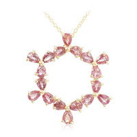 Collana in oro con Zaffiro Padparadscha (non riscaldato) (AMAYANI)