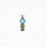 Ciondolo in argento con Larimar