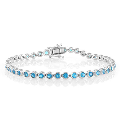 Bracciale in argento con Apatite Blu Neon