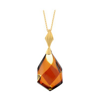 Collana in argento con Ambra Baltica color Ciliegia