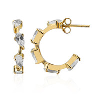 Orecchini in argento con Topazio Bianco