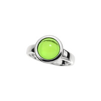 Anello in argento con Ambra Verde Colombiana