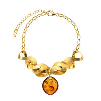 Bracciale in argento con Ambra Baltica