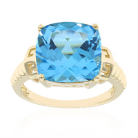Anello in oro con Topazio Blu Svizzero