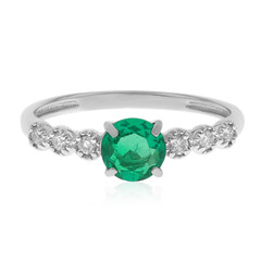 Anello in platino con Smeraldo Zambia AAA (CIRARI)