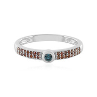 Anello in argento con Diamante Blu I4