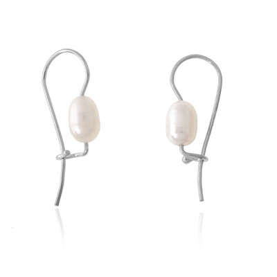Orecchini in argento con Perla di Acqua Dolce (Joias do Paraíso)