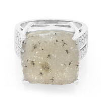 Anello in argento con Agata Glitter
