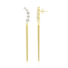 Orecchini in argento con Topazio Bianco