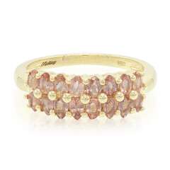 Anello in oro con Zaffiro Padparadscha (non riscaldato)