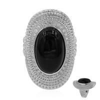 Anello in argento con Onice Nero