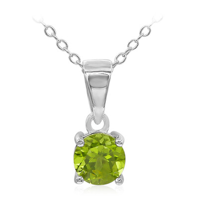 Collana in argento con Peridoto della Birmania