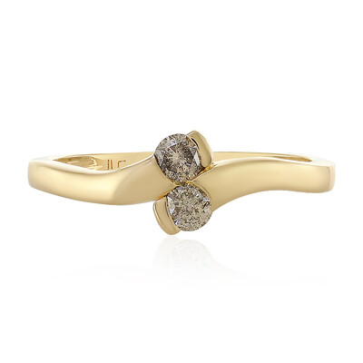 Anello in oro con Diamante Cioccolato I1