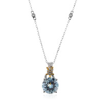 Collana in oro con Acquamarina Brasiliana AAA (CIRARI)