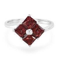 Anello in argento con Granato Mozambico