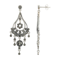 Orecchini in argento con Marcassite