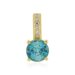Ciondolo in argento con Zircone Blu