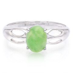 Anello da uomo in argento con Crisoprasio Imperiale