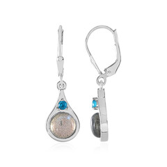 Orecchini in argento con Labradorite Blu Maniry (KM by Juwelo)