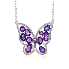 Collana in argento con Ametista Zambiana