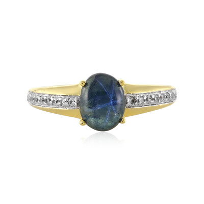 Anello in argento con Zaffiro Stellato Blu