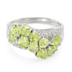 Anello in argento con Peridoto Manchuria
