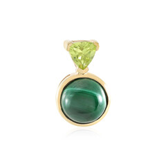 Ciondolo in argento con Malachite