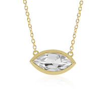 Collana in argento con Topazio Bianco