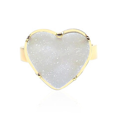 Anello in argento con Drusa di Agata (Bali Barong)